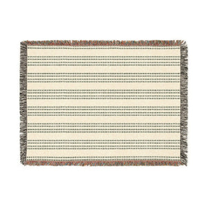 Forest Green Diamond Pattern Woven Blanket