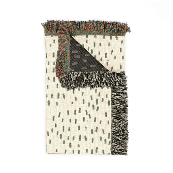 Uneven Dot Pattern Woven Blanke
