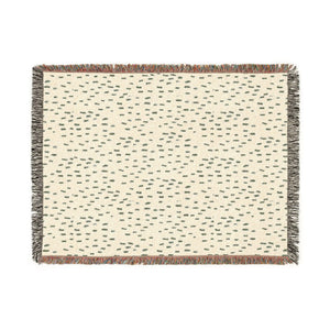 Uneven Dot Pattern Woven Blanke