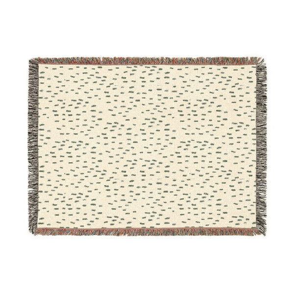 Uneven Dot Pattern Woven Blanke