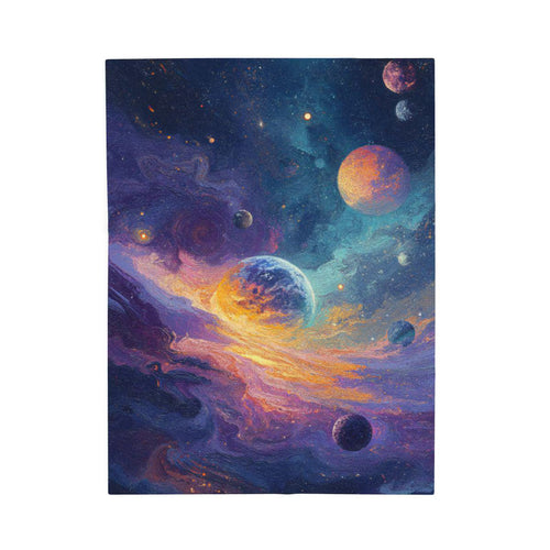 Cosmic Planet Woven Blanket Celestial