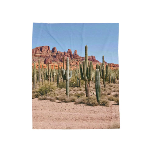 Cactus Desert Woven Blanket Southwest Throw