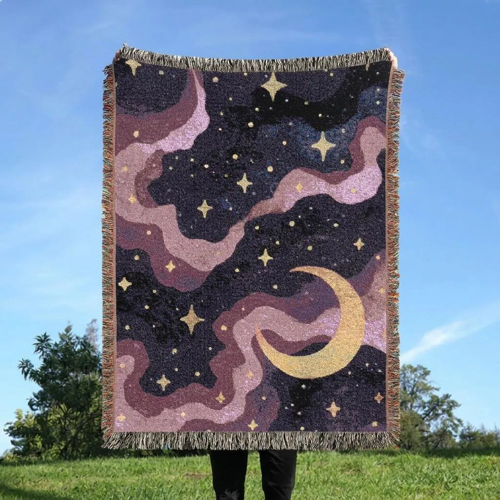 Outer Space Woven Blanket Galaxy