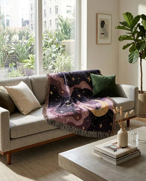 Outer Space Woven Blanket Galaxy