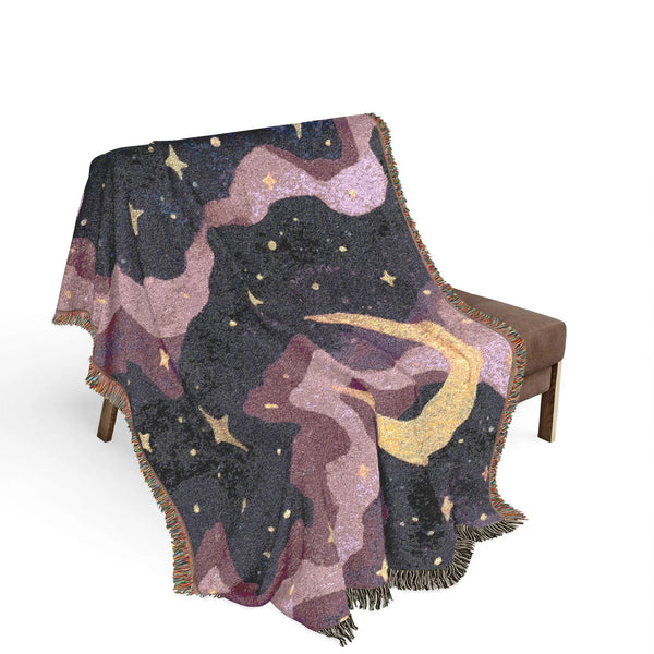 Outer Space Woven Blanket Galaxy