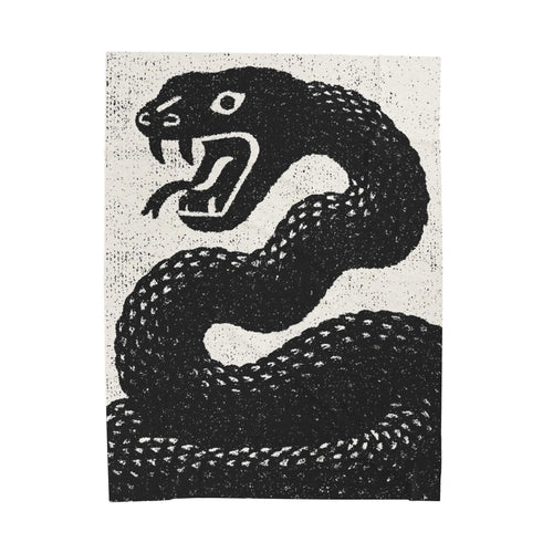 Eclectic Drawn Snake Woven Blanket