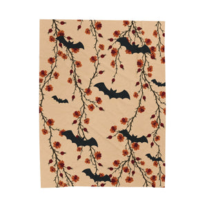 Halloween Floral Woven Blanket Tiny Flowers