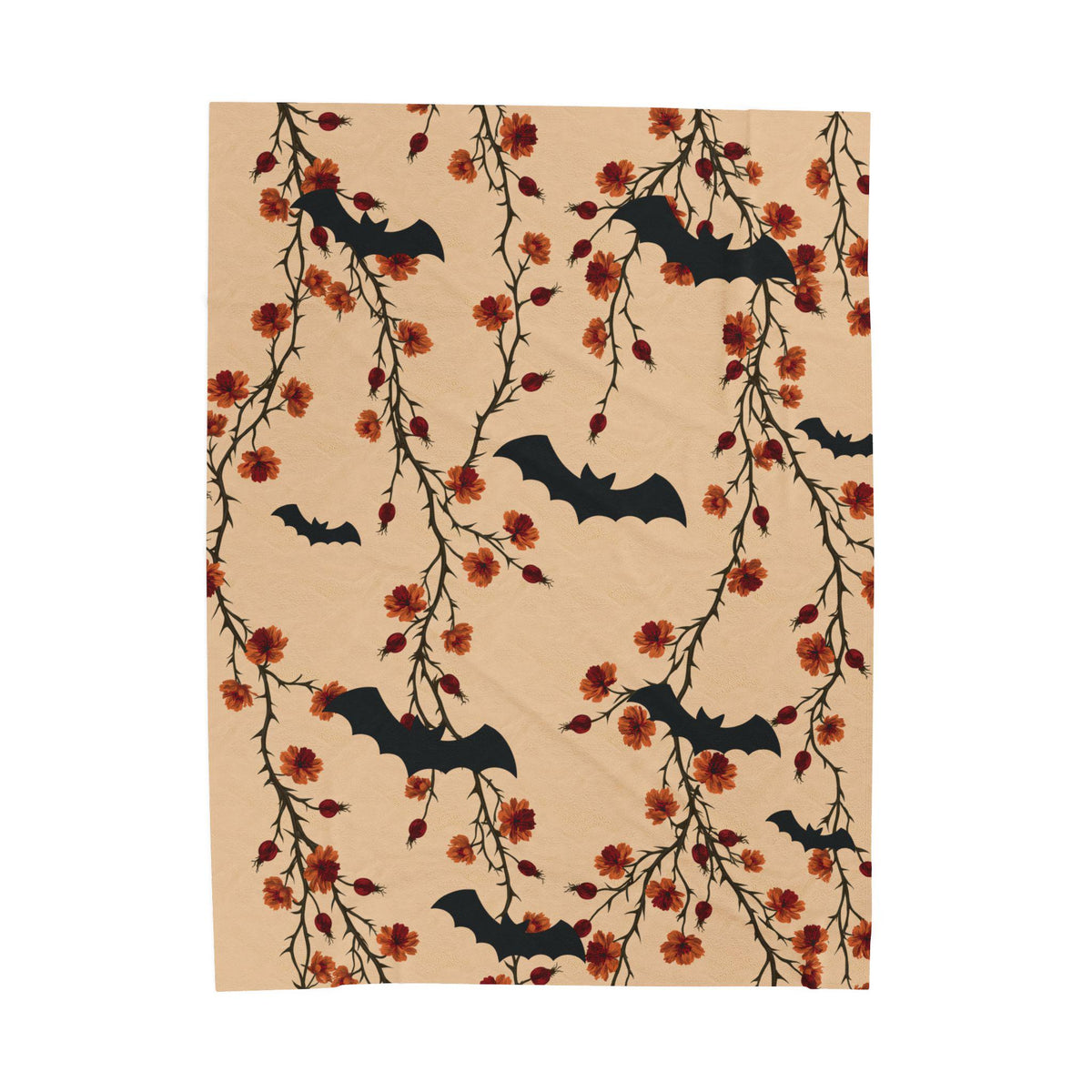 Halloween Floral Woven Blanket