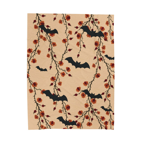Halloween Floral Woven Blanket Tiny Flowers