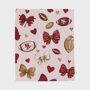 San Francisco Bay Football Woven Blanket