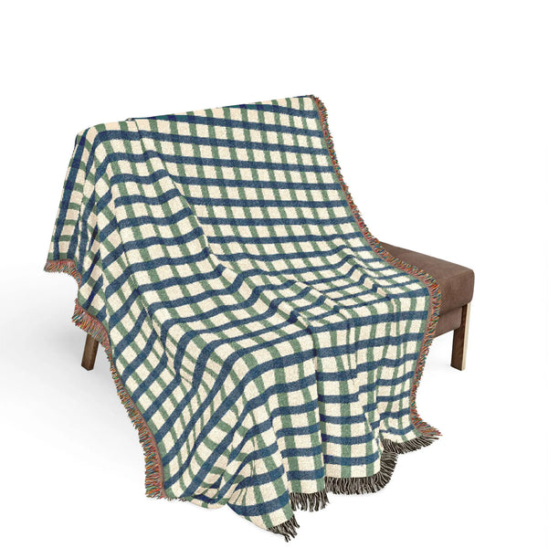 Seattle Football Gingham Woven Blanket