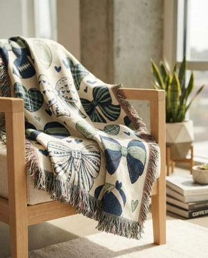 Emerald Blue Seattle Football Woven Blanket