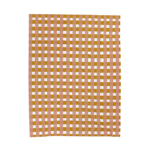 Burnt Orange Cream Plaid Woven Blanket
