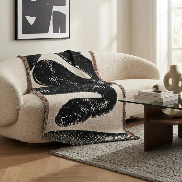 Snake Woven Blanket Snake Lover Throw