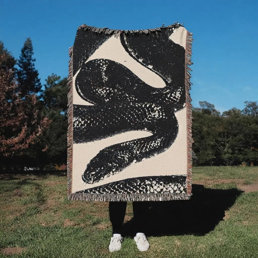 Snake Woven Blanket Snake Lover Throw