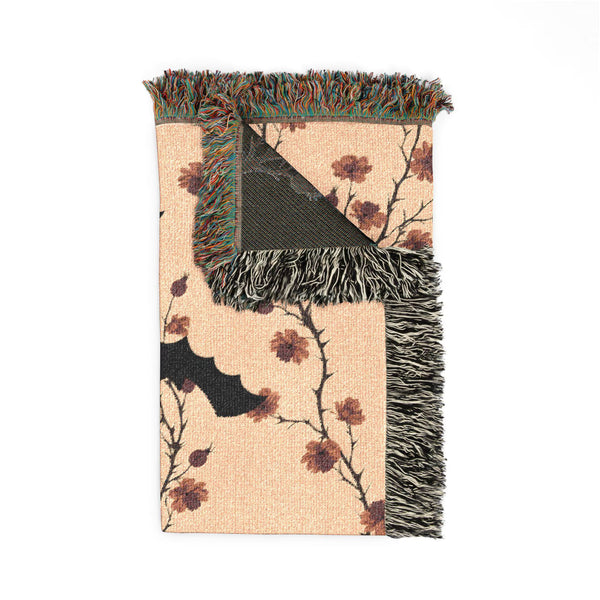 Halloween Floral Woven Blanket Tiny Flowers