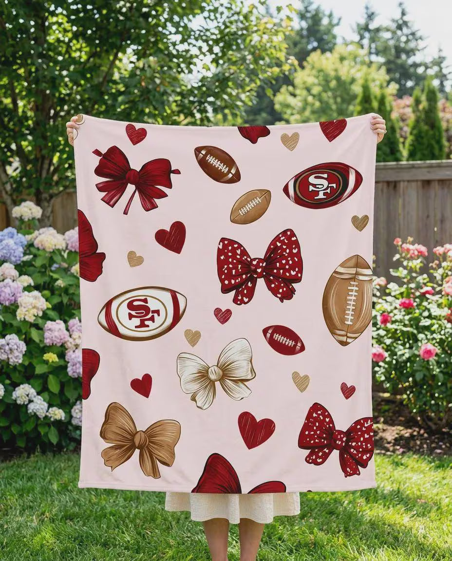 San Francisco Bay Football Blanket