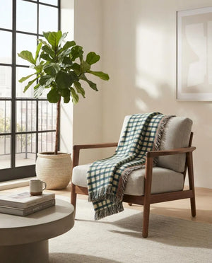 Seattle Football Gingham Woven Blanket