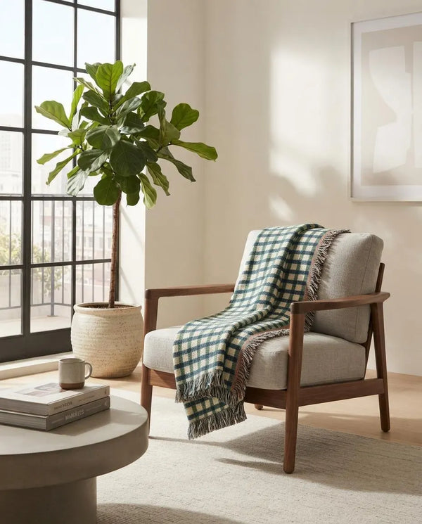 Seattle Football Gingham Woven Blanket