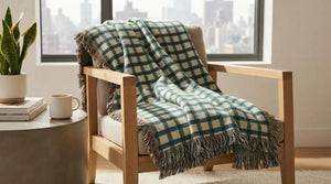 Seattle Football Gingham Woven Blanket
