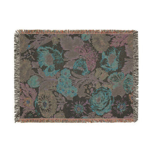Pastel Wildflower Butterfly Woven Blanket