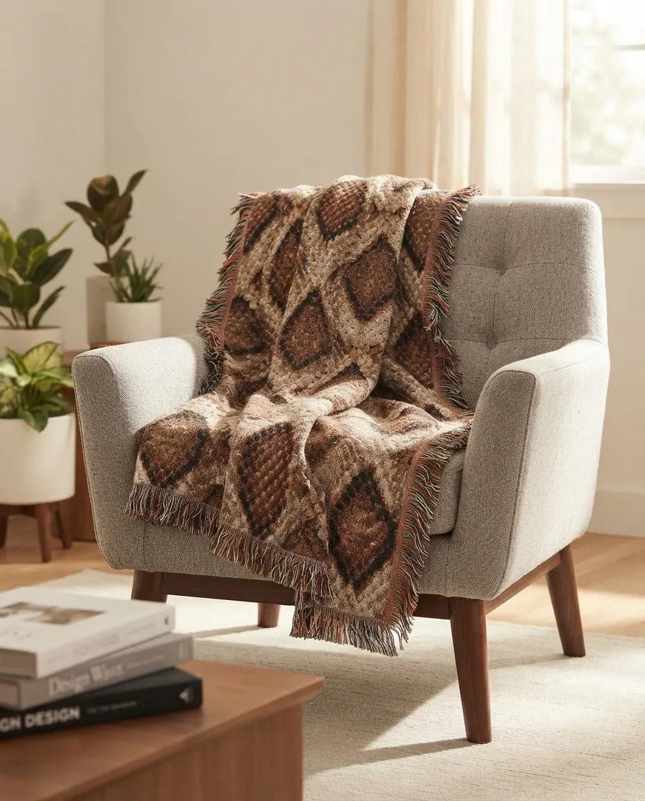 Snakeskin Woven Blanket