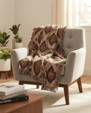 Snakeskin Woven Blanket