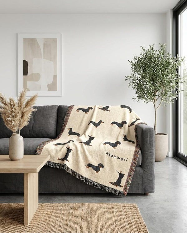 Personalized Dachshund Blanket