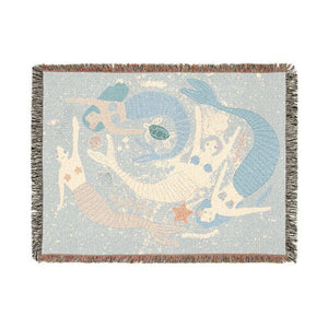 Whimsical Mermaid Woven Blanket