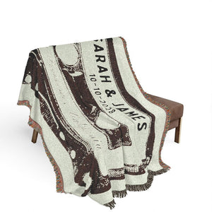 Personalized Cassette Tape Woven Blanket