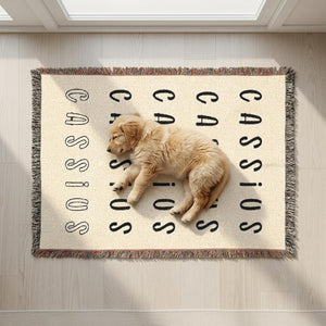 Personalized Modern Pet Name Blanket
