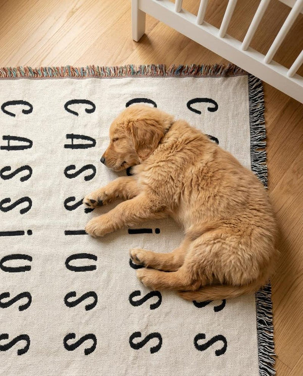 Personalized Modern Pet Name Blanket