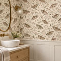 Moonlit Moths wallpaper powder room