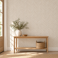 Mushroom Herringbone Wallpaper additional lifestyle room mockup