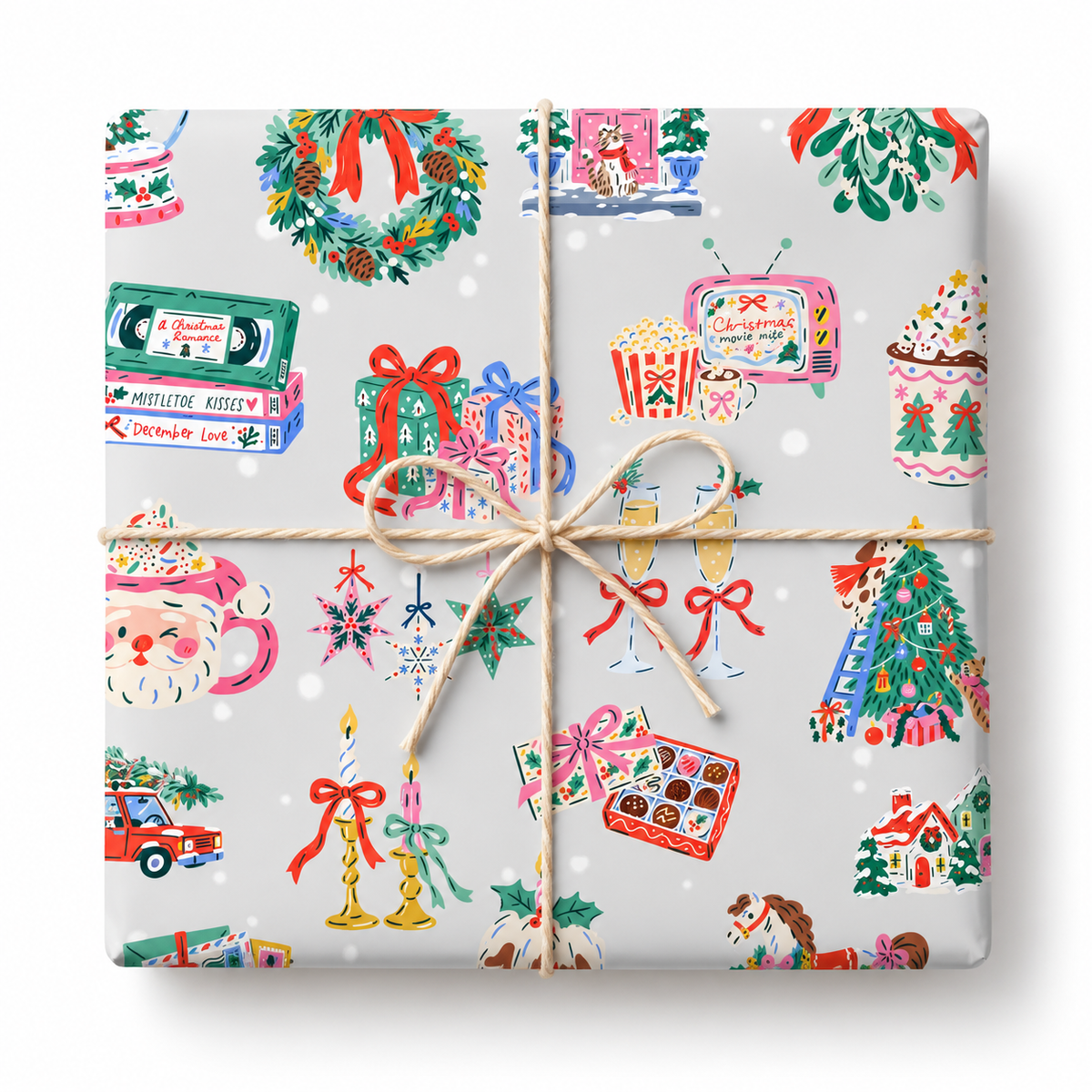 Christmas Movie Night Gift Wrap