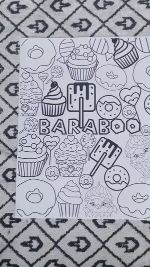 Cupcake Donut Candy Coloring Banner