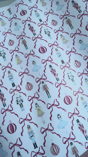 Vintage Nutcracker Christmas Wrapping Paper