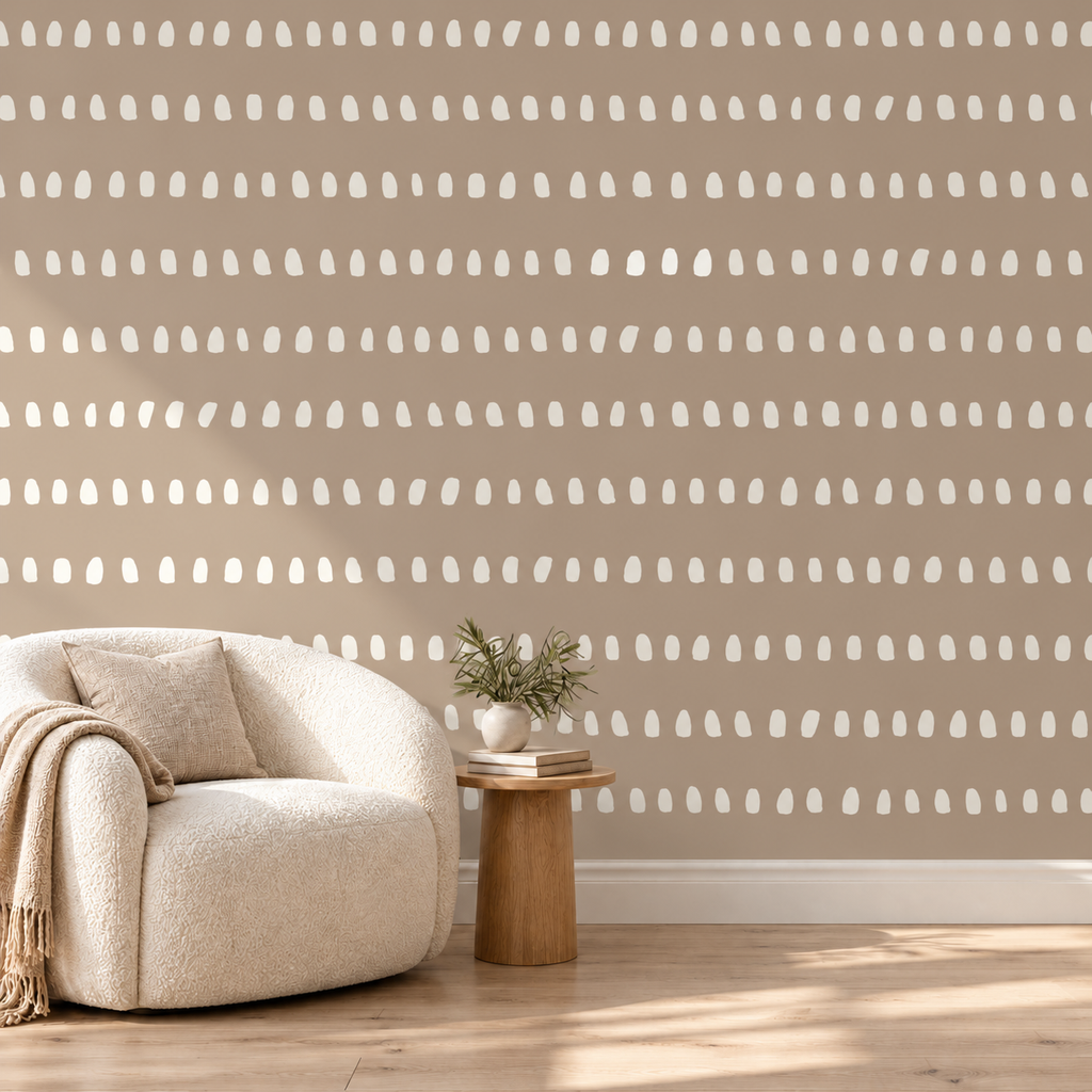 Coffee Cream wallpaper reading nook mockup