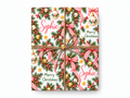 Personalized Ribbon Wreaths Christmas wrapping paper with natural twine