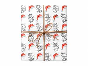 Santa Gift Wrap From Santa Wrapping Paper gift tied with twine