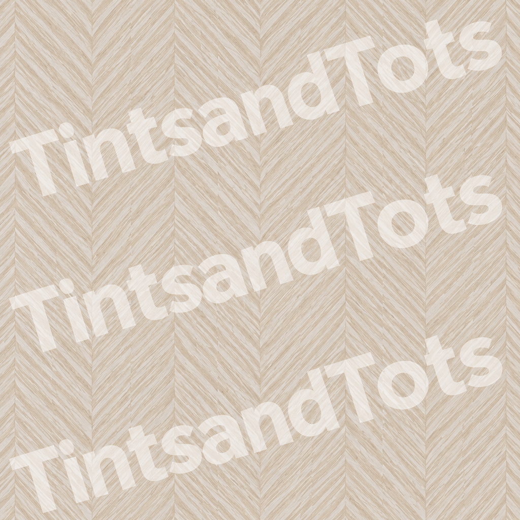 Mushroom Herringbone Wallpaper — zoomed-in design preview with translucent TintsandTots watermark
