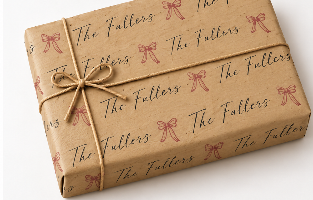 Approved kraft gift wrap mockup 6