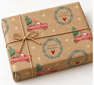 Approved kraft gift wrap mockup 7