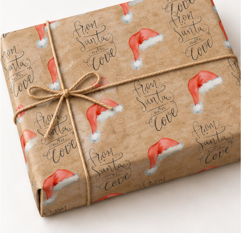 Approved kraft gift wrap mockup 8