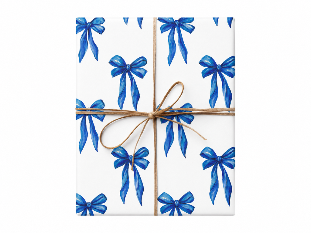 Blue Ribbon Gift Wrap gift tied with twine