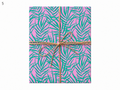bright pink tropical palms gift wrap tied with twine