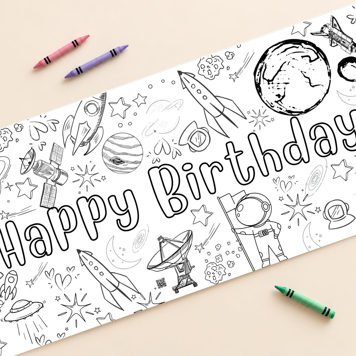 Outer Space coloring banner cover