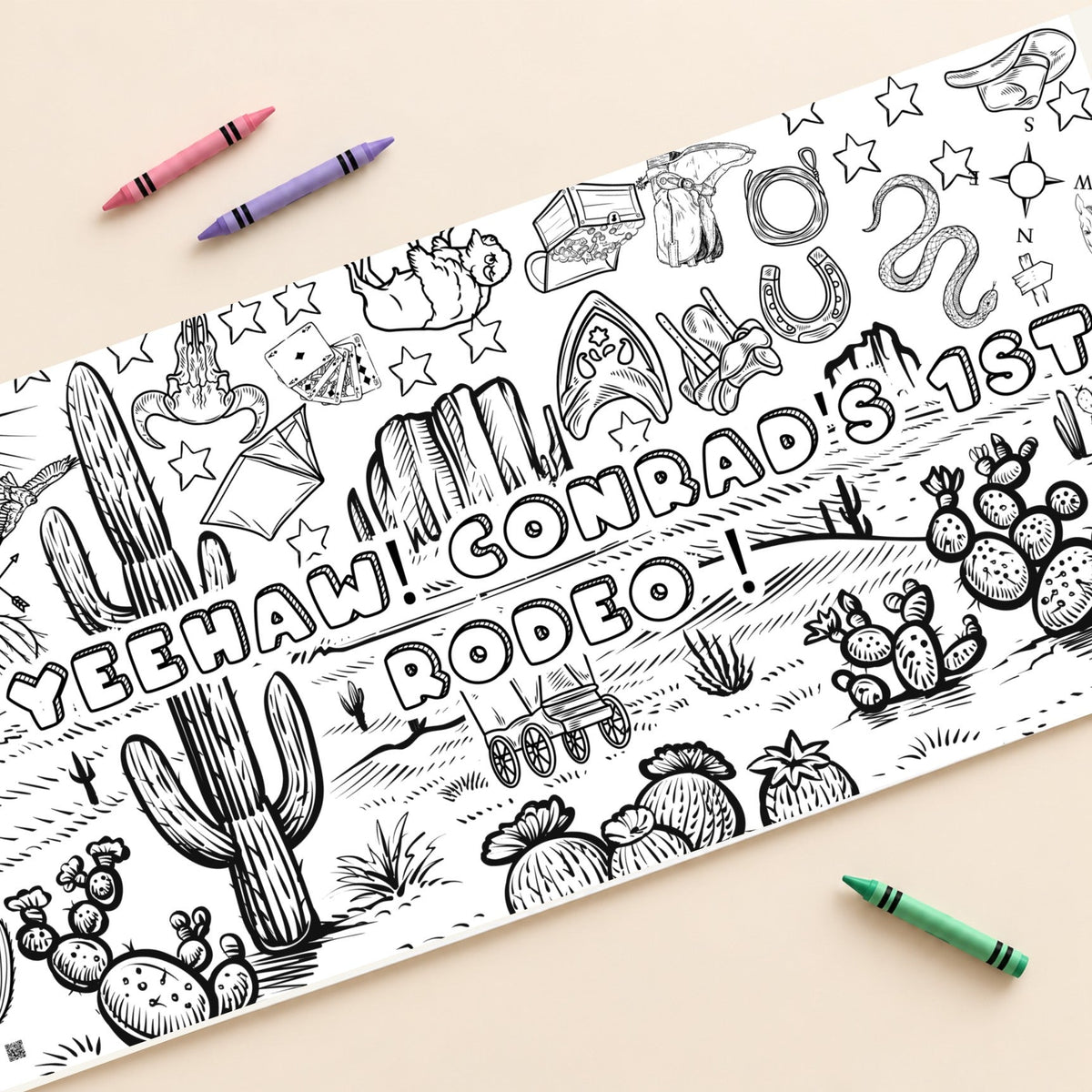 Wild West coloring banner cover