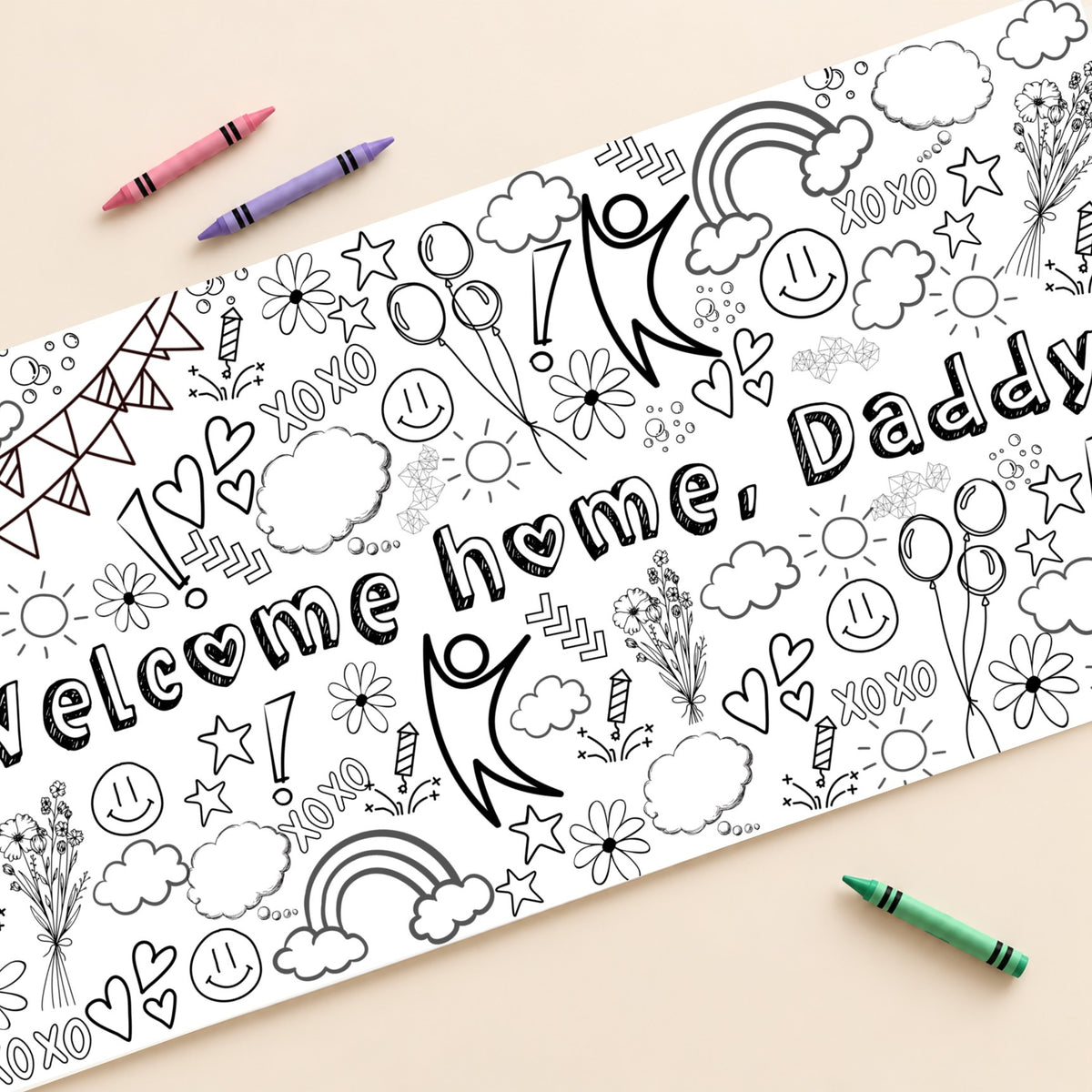 Welcome Home coloring banner cover