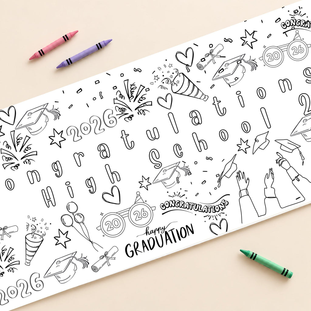Graduation coloring banner cover